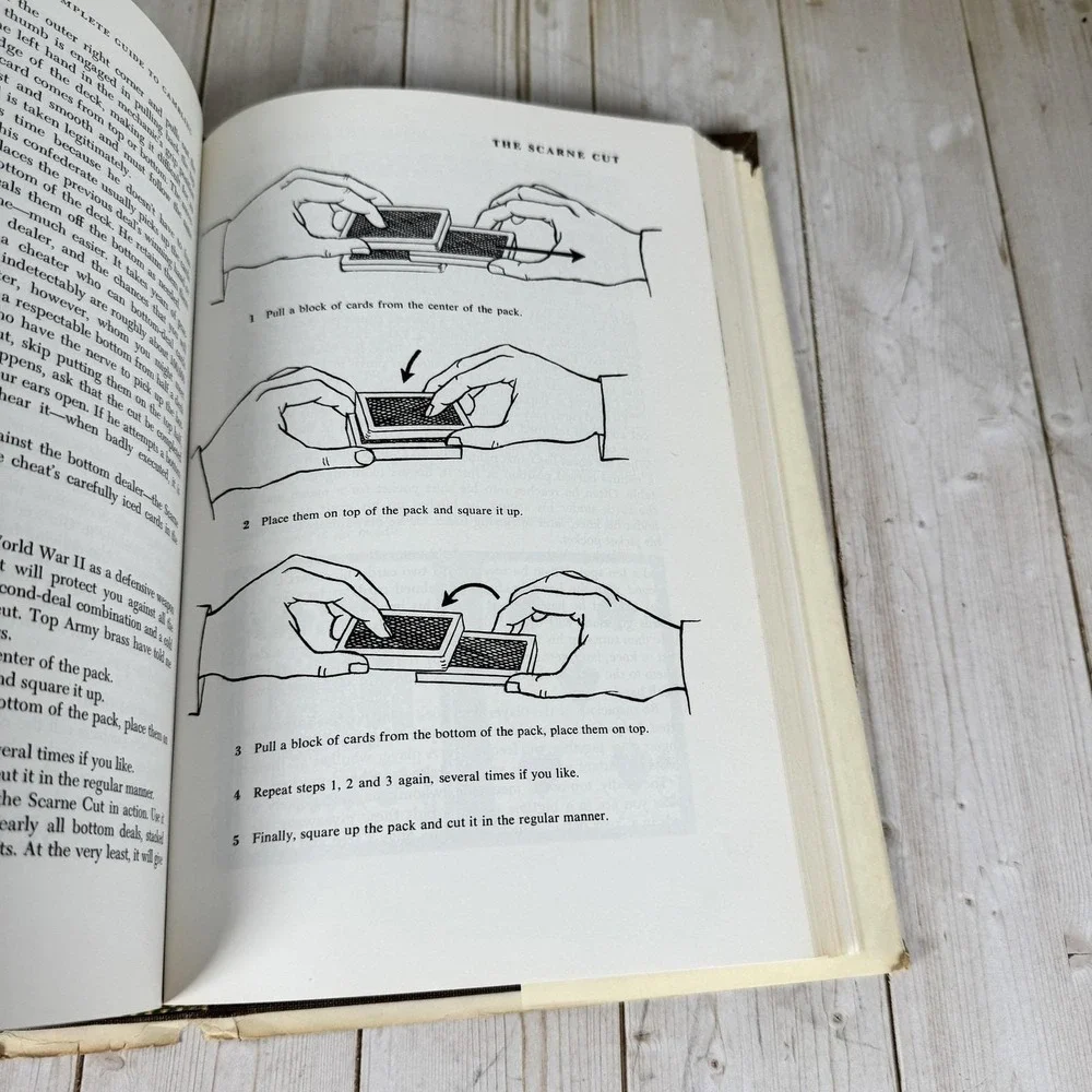Scarne's New Complete Guide‎ to Gambling by John Scarne 1974 Hardcover Vtg